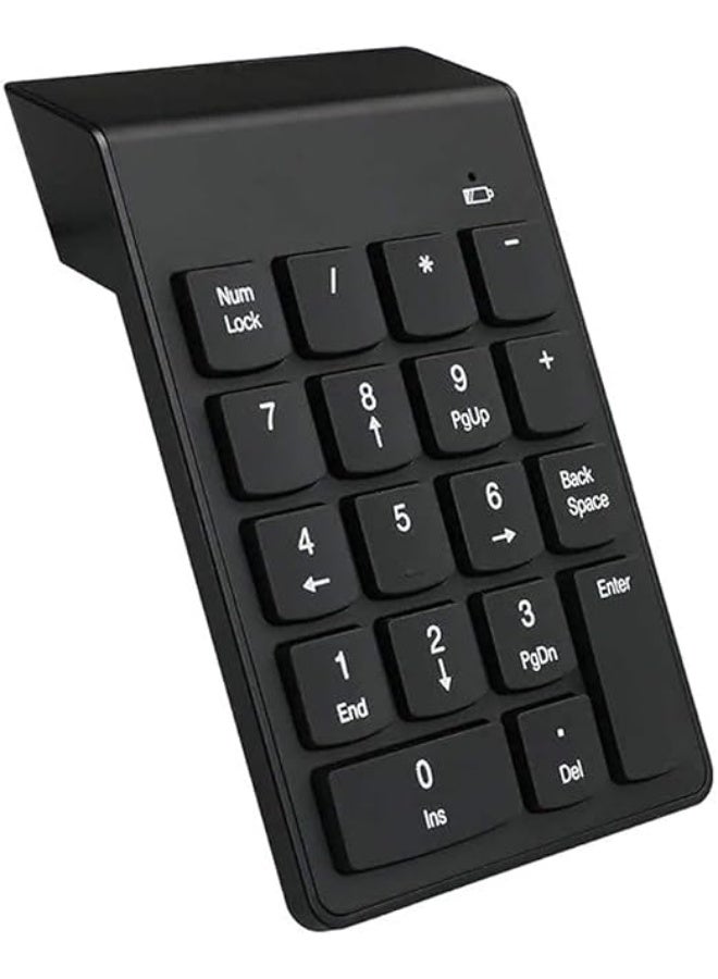 Universal Wireless Numeric Keypad - 18 Keys Cordless Number Pad with USB Receiver for Laptop and Desktop Data Entry - Image 1
